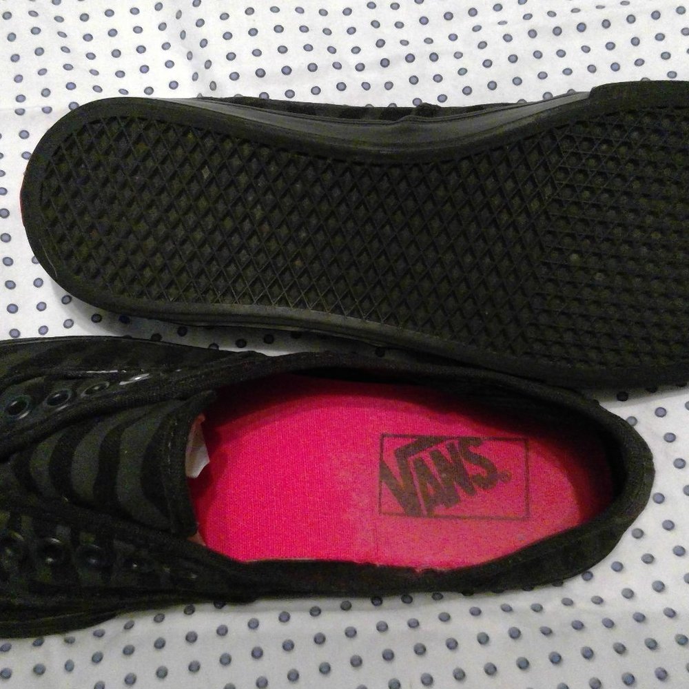 Black Womens Vans Size 8 1/2